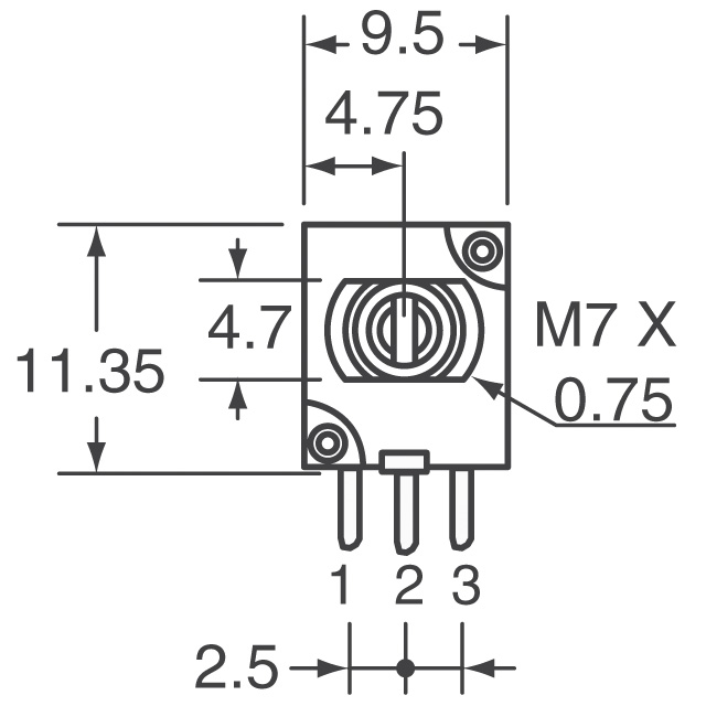 P9A2R100FISX1103MA Vishay Sfernice  Rotary Potentiometers Rheostats